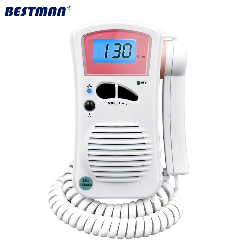Bestman Portable Ultrasound fetal doppler home use LCD blue backlight digital display doppler fetal baby monitor
Bestman Portable Ultrasound fetal doppler home use LCD blue backlight digital display doppler fetal baby monitor