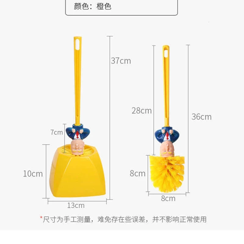 Creative Toilet Brush Holder Funny Practical Donald Trump Head Silicone Yellow Cleaning Brushes for Bath Bathroom WC Accessorie
Creative Toilet Brush Holder Funny Practical Donald Trump Head Silicone Yellow Cleaning Brushes for Bath Bathroom WC Accessorie