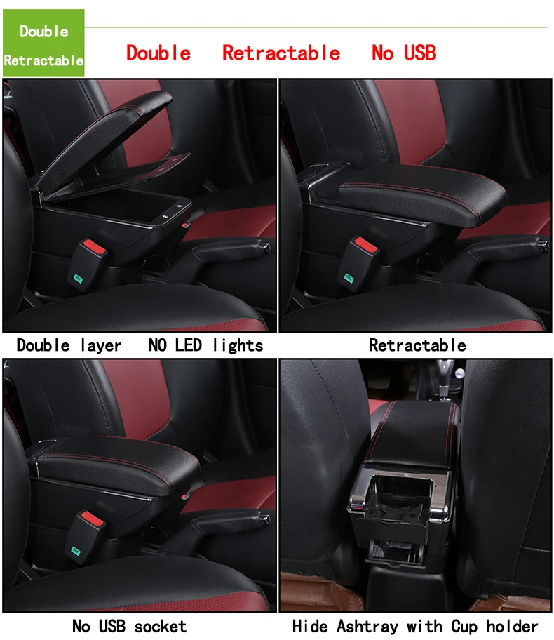 For Ibiza 6j armrest box central Store content Storage box with cup holder ashtray products with USB LED
For Ibiza 6j armrest box central Store content Storage box with cup holder ashtray products with USB LED