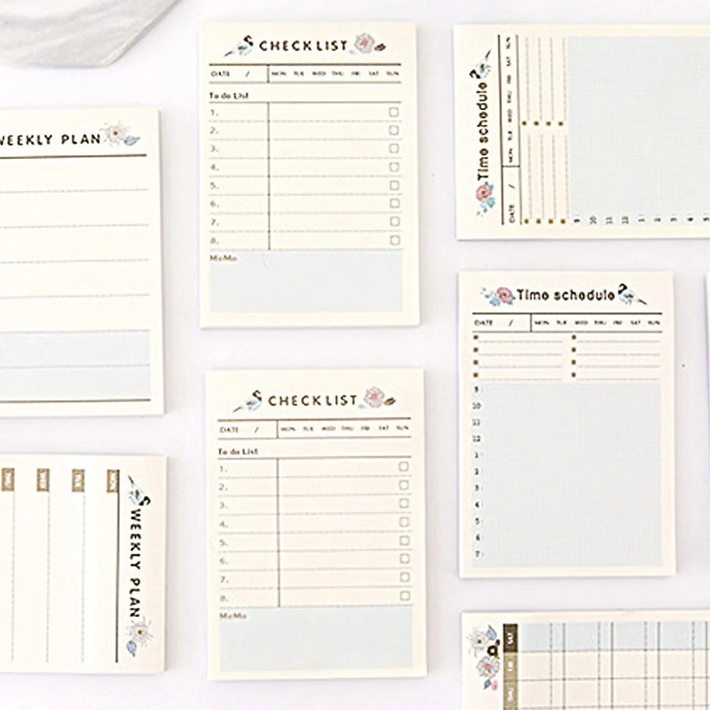 60 Sheets Mini Portable Weekly Monthly Plan Time Schedule Check List Planner Daily Memo list Sticker Notes Office School Supplie
60 Sheets Mini Portable Weekly Monthly Plan Time Schedule Check List Planner Daily Memo list Sticker Notes Office School Supplie