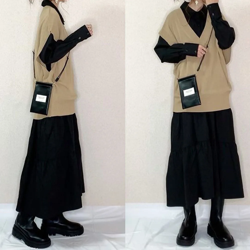 Dresses For Women Casual Fashion Patchwork Office Lady Simple Long Sleeves Autumn 2021 Japanese Style Female A-Line Maxi Dress
Dresses For Women Casual Fashion Patchwork Office Lady Simple Long Sleeves Autumn 2021 Japanese Style Female A-Line Maxi Dress