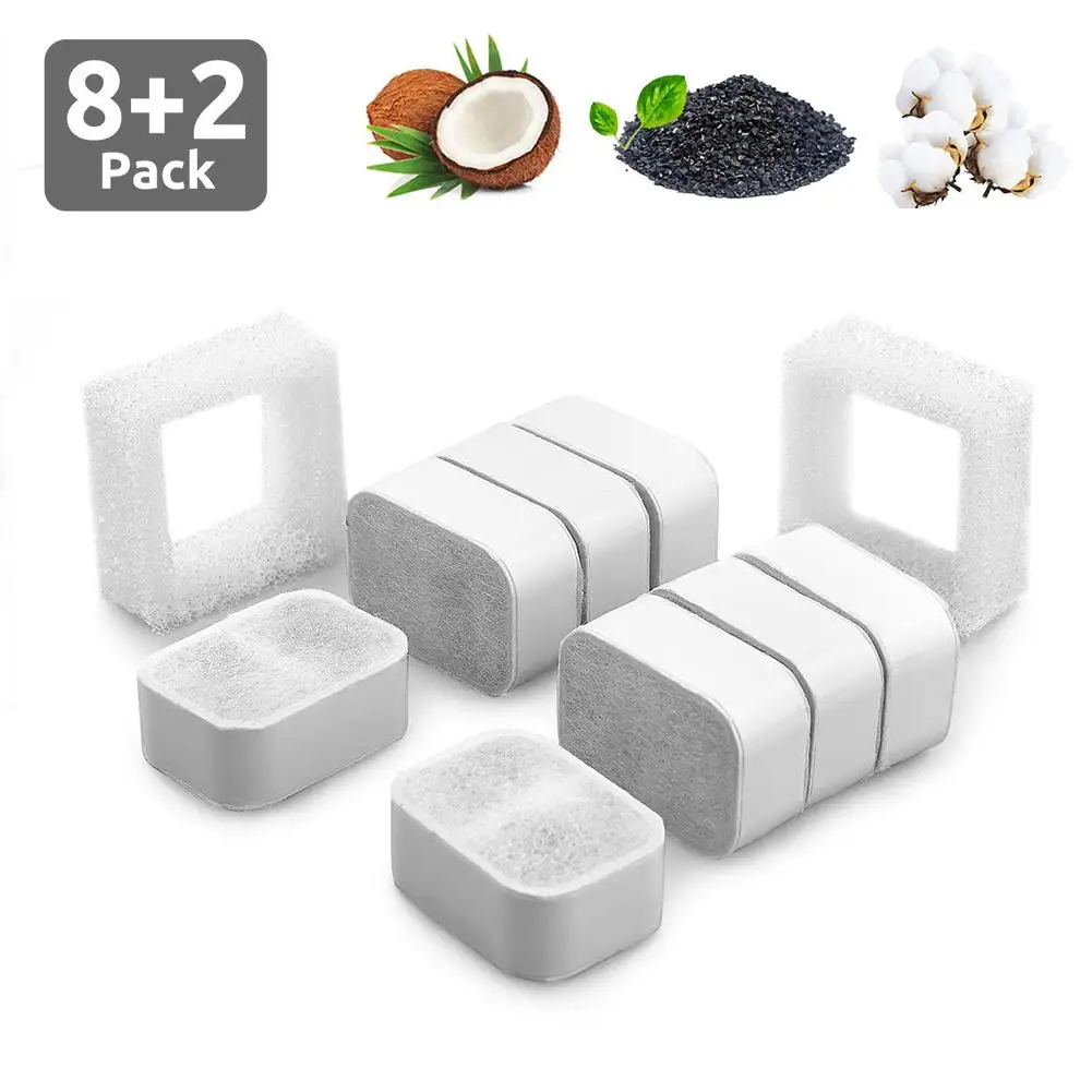 10PCS Foam Filter Pet Water Fountain Replacement Filter Activated Carbon Filters for Ipettie #4O 
10PCS Foam Filter Pet Water Fountain Replacement Filter Activated Carbon Filters for Ipettie #4O