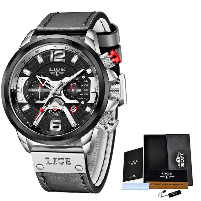 LIGE 2021 New Watches For Mens Quartz Wrist Watch Luxury Brand Chronograph Man Sport Clock Fashion Waterproof Leather Men Watch
LIGE 2021 New Watches For Mens Quartz Wrist Watch Luxury Brand Chronograph Man Sport Clock Fashion Waterproof Leather Men Watch