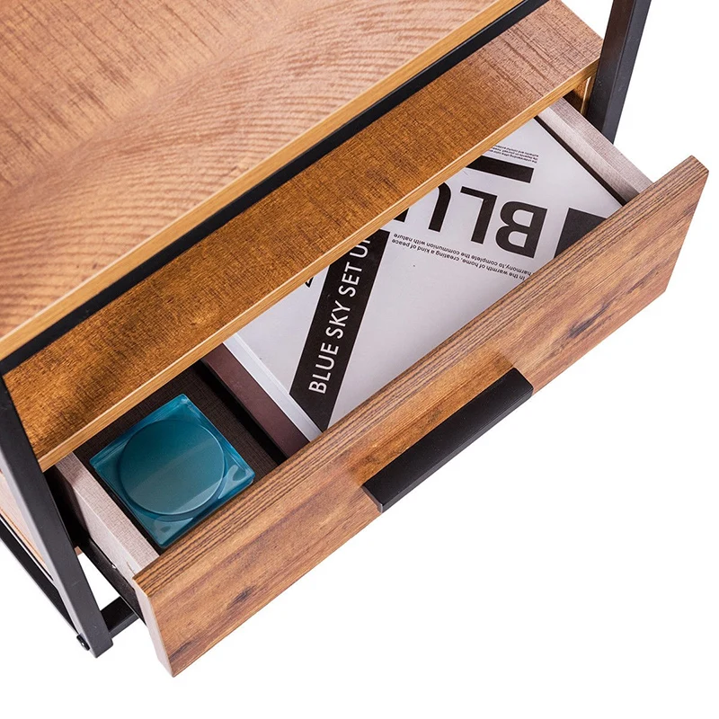 2-Tiers End Side Table 1 Storage Drawer Stable Solid Pine Wood Feet Eco Friendly MDF Heavy Duty Steel Frame Elegant Nightstand
2-Tiers End Side Table 1 Storage Drawer Stable Solid Pine Wood Feet Eco Friendly MDF Heavy Duty Steel Frame Elegant Nightstand