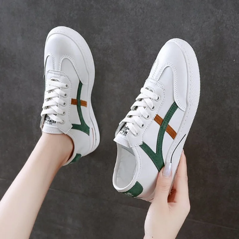 Women's Genuine Leather Sneakers Women Casual Fashionable Sports Shoes Vulcanized Woman Summer Flat Shoe Ladies White Lacing 40
Women's Genuine Leather Sneakers Women Casual Fashionable Sports Shoes Vulcanized Woman Summer Flat Shoe Ladies White Lacing 40