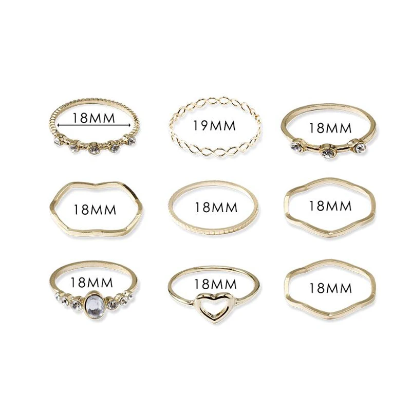 9Pcs/Set Geometric Crystal Knuckle Rings Joint Finger Tip Rings Women Jewelry
9Pcs/Set Geometric Crystal Knuckle Rings Joint Finger Tip Rings Women Jewelry