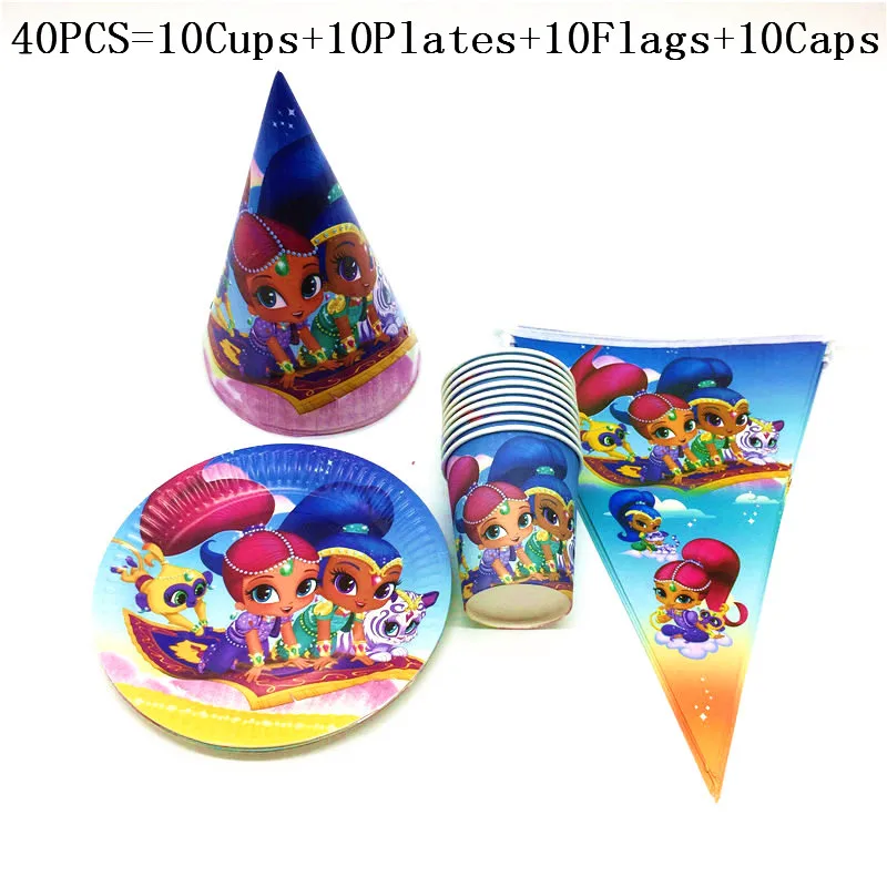 40/80Pcs New Sale Disney Shimmer and Shine Theme Birthday Party Supplies Paper Cup Plate Hat/Cap Banner For Kid Party Decoration
40/80Pcs New Sale Disney Shimmer and Shine Theme Birthday Party Supplies Paper Cup Plate Hat/Cap Banner For Kid Party Decoration