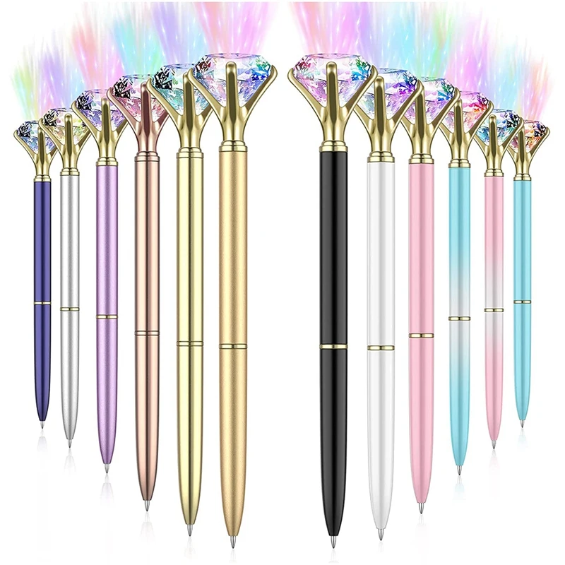12 Pieces LED Diamond Pen Light Up Diamond Ballpoint Pen Bling Rhinestone Metal Pen Crystal Pens for Wedding,Birthday
12 Pieces LED Diamond Pen Light Up Diamond Ballpoint Pen Bling Rhinestone Metal Pen Crystal Pens for Wedding,Birthday