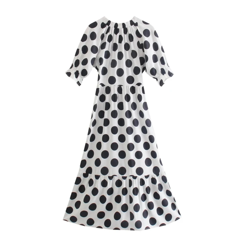 Fashion Women Polka Dot Printing Backless Dress Short Sleeve Female Clothes Casual Lady Loose Vestido D9168
Fashion Women Polka Dot Printing Backless Dress Short Sleeve Female Clothes Casual Lady Loose Vestido D9168