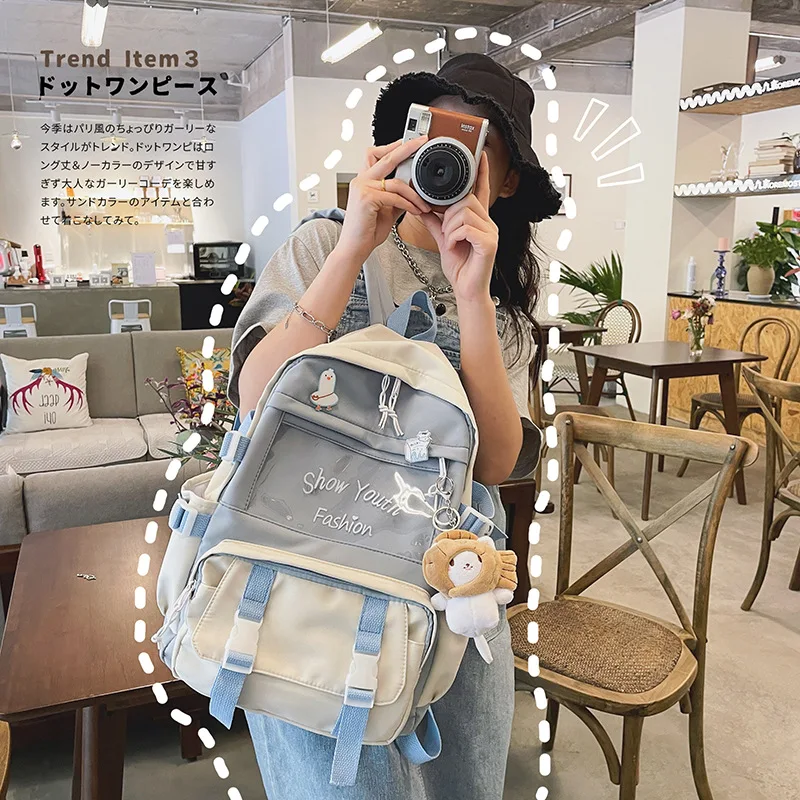 High Quality Large Capacity Waterproof Women Backpack Clear Multi-pocket Travel Rucksack Student School Bags for Teenage Girls
High Quality Large Capacity Waterproof Women Backpack Clear Multi-pocket Travel Rucksack Student School Bags for Teenage Girls