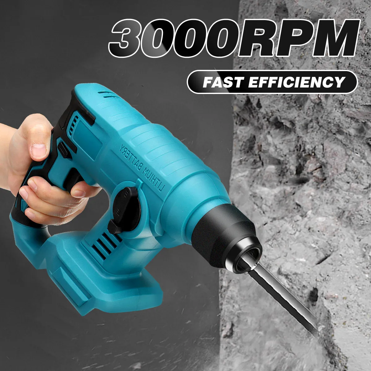 18V Electric Rotary Hammer Impact Drill 2 Functions Rechargeable Cordless Brushless Electric Power Tools for Makita Batterry
18V Electric Rotary Hammer Impact Drill 2 Functions Rechargeable Cordless Brushless Electric Power Tools for Makita Batterry