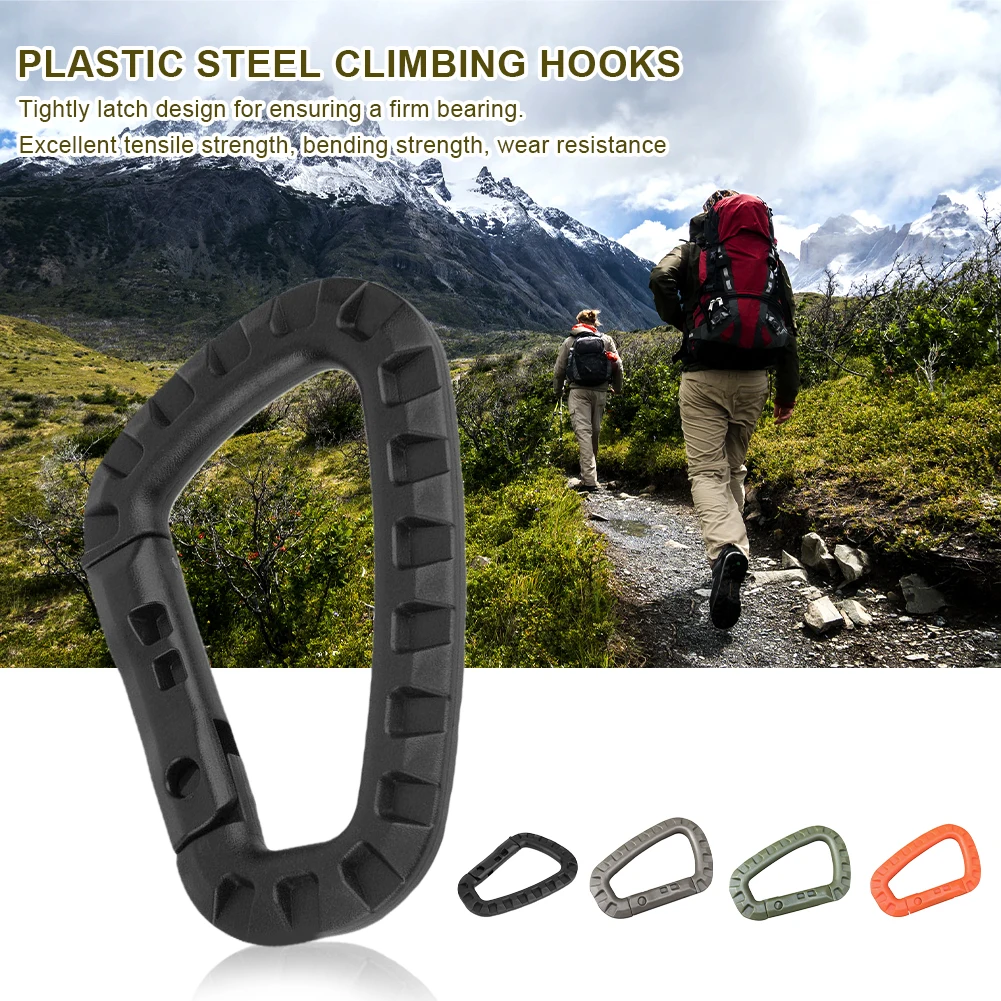 Multipurpose Carabiner Elastic Lightweight D-Ring Hanging Hook Clip Mountaineering Buckle for Outdoor Backpacking Camping Hiking
Multipurpose Carabiner Elastic Lightweight D-Ring Hanging Hook Clip Mountaineering Buckle for Outdoor Backpacking Camping Hiking