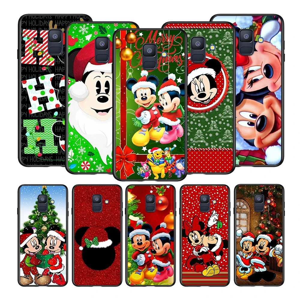 

Christmas Mickey Minnie Soft TPU For Samsung Galaxy A8 A9 A7 A750 A6 A5 A3 A6S A8S Star Plus 2016 2017 2018 Black Phone Case
