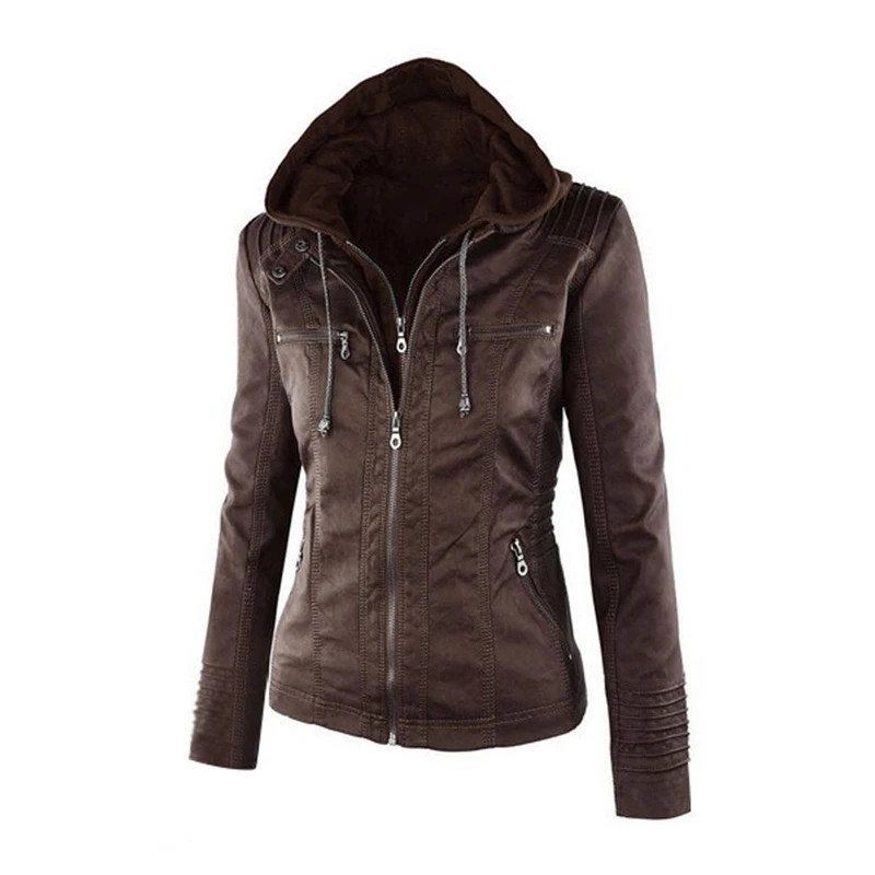 Gothic Faux Leather Women Jacket Autumn Winter Basic Motorcycle 2021 Female Coat Suede Casual Zipper Ladies Jackets Outerwear 
Gothic Faux Leather Women Jacket Autumn Winter Basic Motorcycle 2021 Female Coat Suede Casual Zipper Ladies Jackets Outerwear