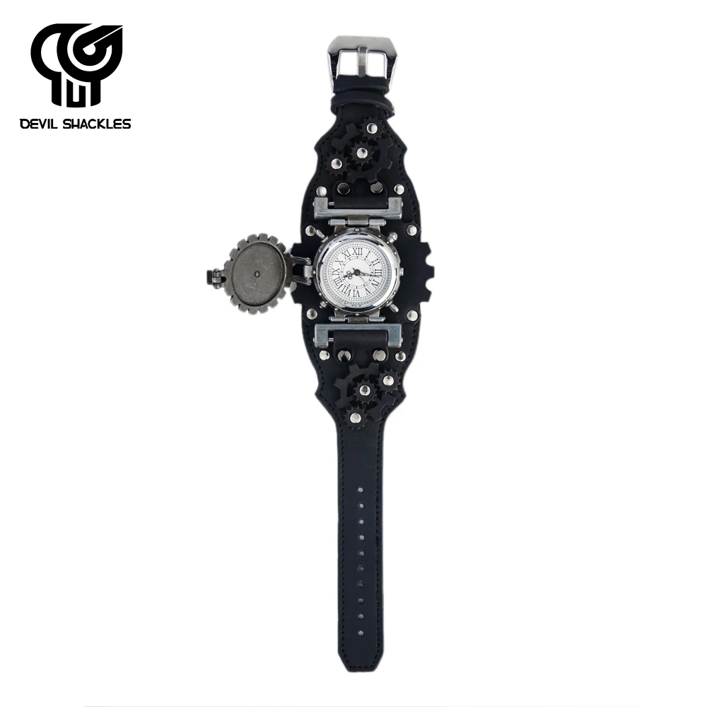 

Devil сережки стимпанк часы оригинальные Relojes Exteriores Ретро Reloj Хронограф механические часы предпродажные продукты