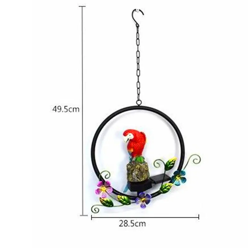 New Solar Night Light Wrought Iron Circle Pendant Resin Parrot Outdoor Decorative Light Waterproof Garden Wind Chime Lamp
New Solar Night Light Wrought Iron Circle Pendant Resin Parrot Outdoor Decorative Light Waterproof Garden Wind Chime Lamp