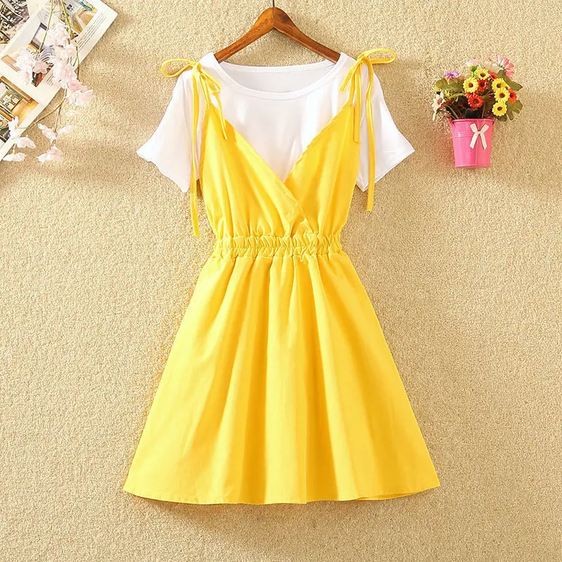 2021 Women Spring Summer Elegant 2 Pcs Set Lady Short Sleeve Shirt + V-neck Slip Pleated Dress Suit Female Casual Solid Set F411
2021 Women Spring Summer Elegant 2 Pcs Set Lady Short Sleeve Shirt + V-neck Slip Pleated Dress Suit Female Casual Solid Set F411