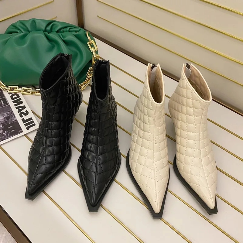 Women Autumn Winter Thin High Heels Sexy Ankle Boots Ladies Girls Fashion Point Toe Lattice Short Boots Shoes For Women A5-47
Women Autumn Winter Thin High Heels Sexy Ankle Boots Ladies Girls Fashion Point Toe Lattice Short Boots Shoes For Women A5-47