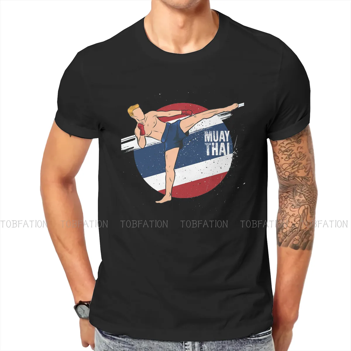 Muay Thai, футболки с круглым вырезом, Таиланд, Мужская футболка, забавная одежда, Индивидуальный размер
Muay Thai, футболки с круглым вырезом, Таиланд, Мужская футболка, забавная одежда, Индивидуальный размер