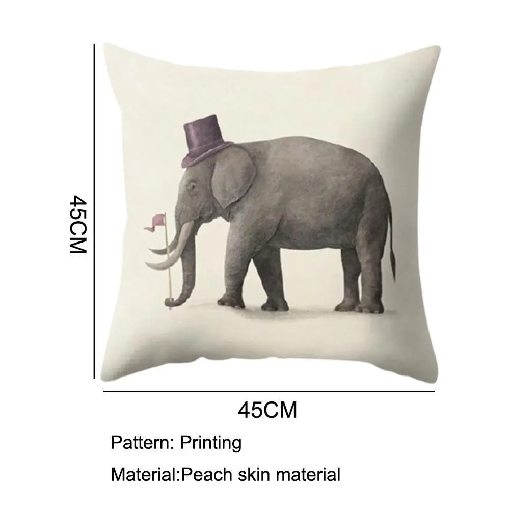 Cute Animal Pattern Cushion Cover Cartoon Elephants Print Polyester Throw Pillow Cover Home Sofa Car Decorative Pillowcase
Cute Animal Pattern Cushion Cover Cartoon Elephants Print Polyester Throw Pillow Cover Home Sofa Car Decorative Pillowcase