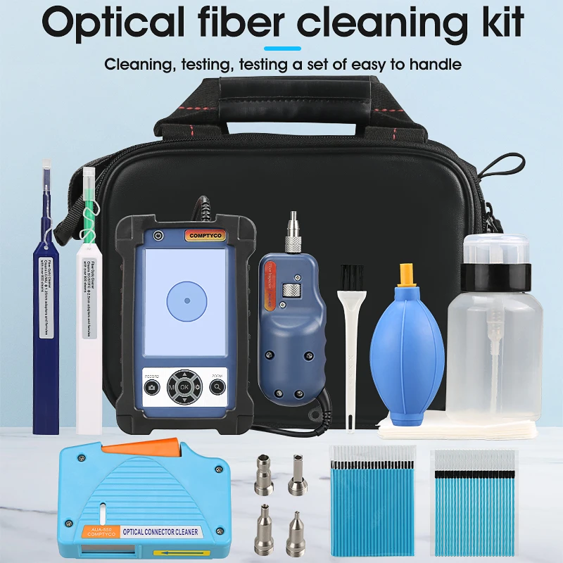 Fiber Cleaning Kit with Fiber Inspection Microscope and Optical Cleaner Box
Fiber Cleaning Kit with Fiber Inspection Microscope and Optical Cleaner Box
