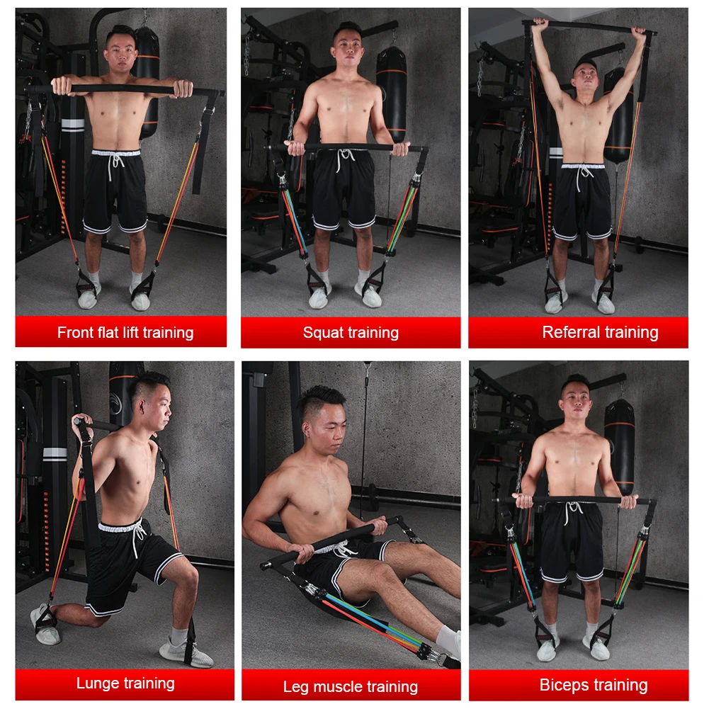 Fitness Resistance Bands Set Pilates Bar Yoga Elastic Band Portable Trainer Yoga Pull Rope Pull Rope Exercise Fitness Equipment
Fitness Resistance Bands Set Pilates Bar Yoga Elastic Band Portable Trainer Yoga Pull Rope Pull Rope Exercise Fitness Equipment