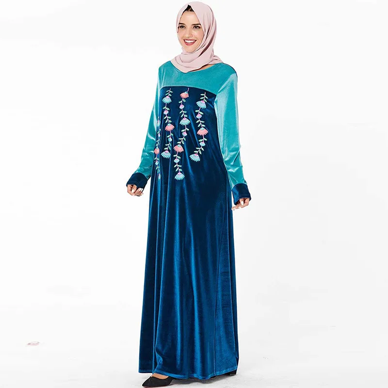 Abaya Islamic Fashion Dress Velvet Embroidered Long Sleeve Conservative Dress Italy France Belgium Ramadan Muslim Women's Dress
Abaya Islamic Fashion Dress Velvet Embroidered Long Sleeve Conservative Dress Italy France Belgium Ramadan Muslim Women's Dress