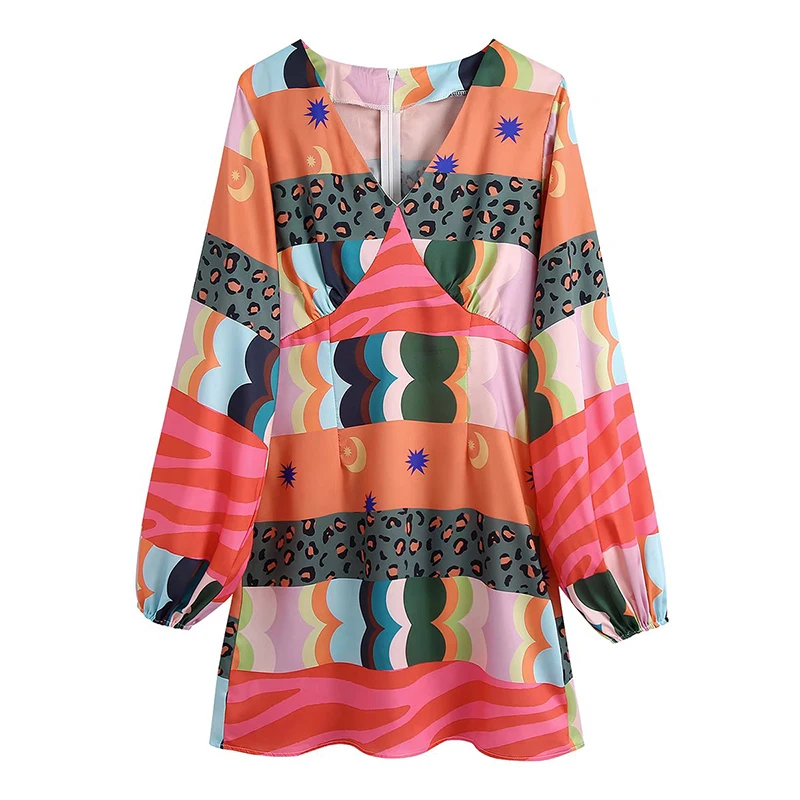 YENKYE Summer Women Vintage Multicolor Random Print Dress Female V Neck Long Sleeve Slim Dress Ladies High Waist Chic Vestido
YENKYE Summer Women Vintage Multicolor Random Print Dress Female V Neck Long Sleeve Slim Dress Ladies High Waist Chic Vestido