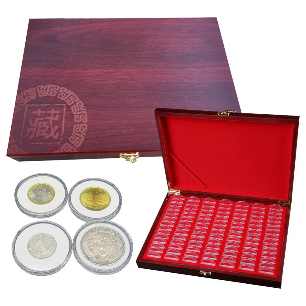 100Pcs Coin Holder Case Round Wood Box Coins Organizer Storage Container Case Wooden Display Collection Protection Box Wooden
100Pcs Coin Holder Case Round Wood Box Coins Organizer Storage Container Case Wooden Display Collection Protection Box Wooden