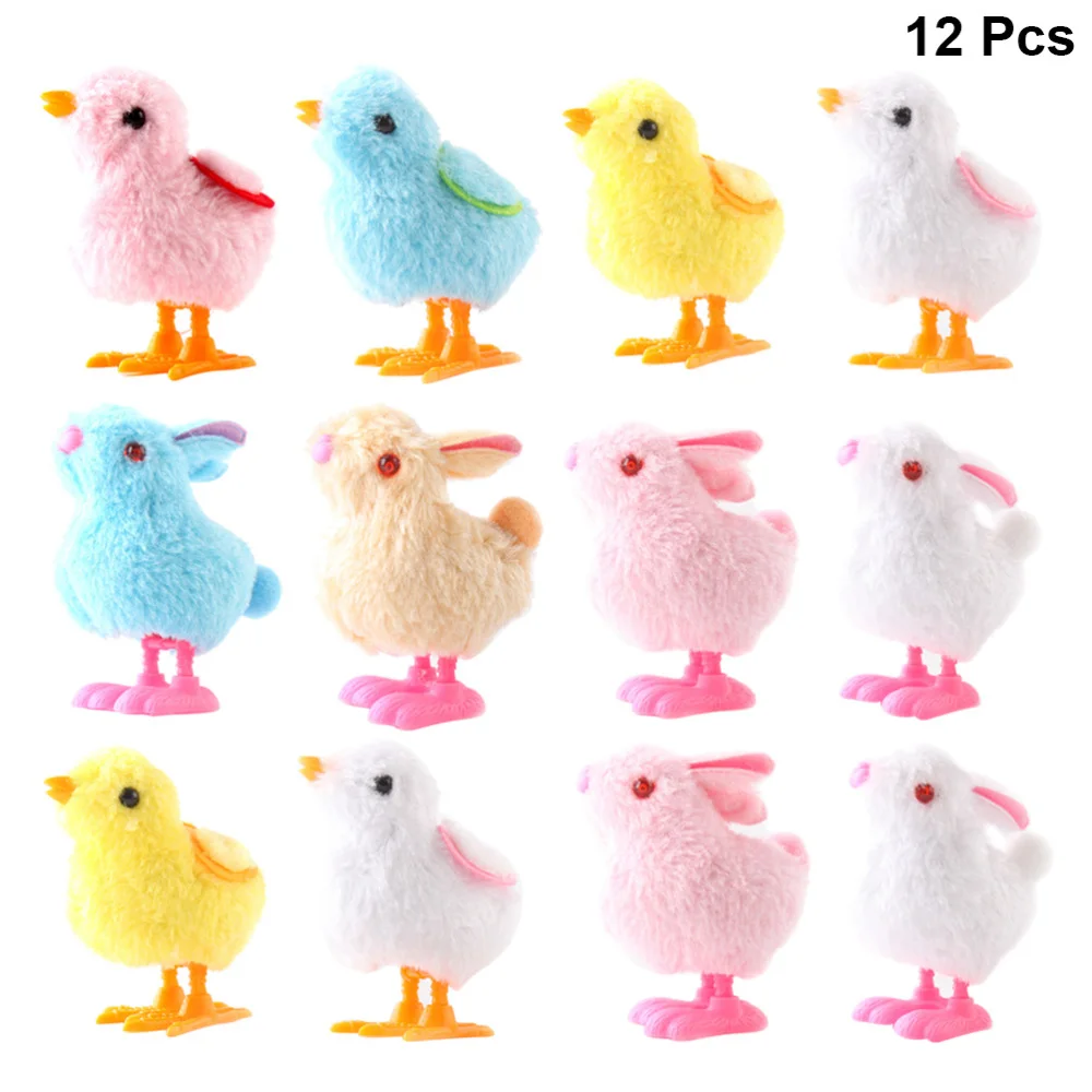 12pcs Easter Chick and Rabbit Design Clockwork Toys Adorable Chick Model Plush Wind-up Toys Party Favors Easter Party Supplies K
12pcs Easter Chick and Rabbit Design Clockwork Toys Adorable Chick Model Plush Wind-up Toys Party Favors Easter Party Supplies K