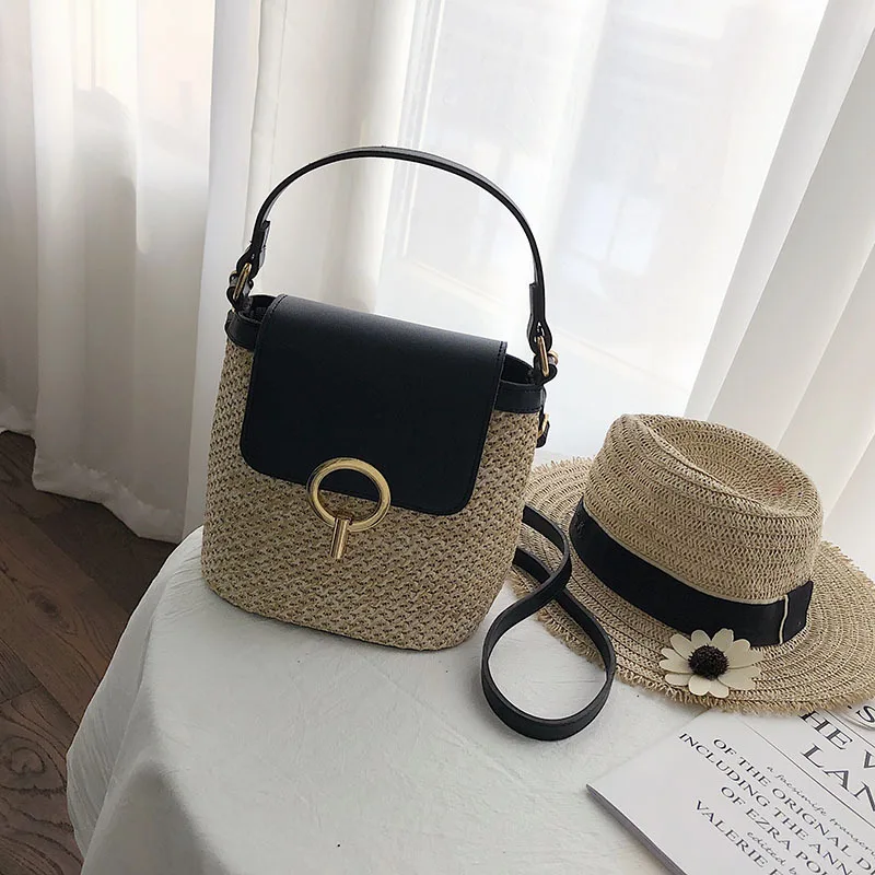 Casual Chains Straw Bucket Bags Women Summer Messenger Bag Rattan Bags Beach Lady Travel Purses and Handbags Shoulder Bag Bolsa
Casual Chains Straw Bucket Bags Women Summer Messenger Bag Rattan Bags Beach Lady Travel Purses and Handbags Shoulder Bag Bolsa