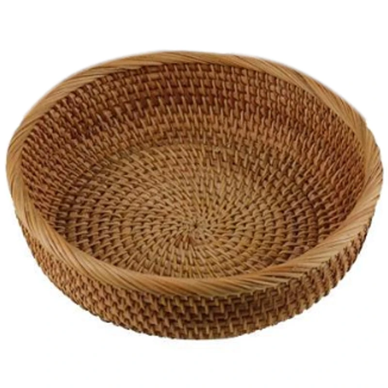 Rattan Fruit Basket Snack Bread Basket Round Woven Basket Biscuit Candy Plate Woven Basket
Rattan Fruit Basket Snack Bread Basket Round Woven Basket Biscuit Candy Plate Woven Basket