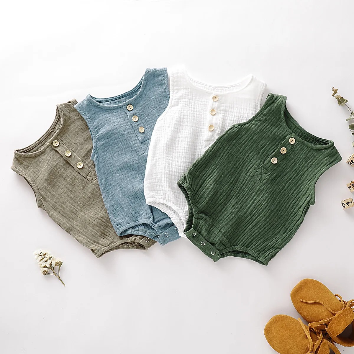 MYUDI PLAIN COLOR Newborn Baby Summer Rompers Infant Casual Outfits Breathable Cotton Sunsuit Kids Baby Clothing For Boys&Girl
MYUDI PLAIN COLOR Newborn Baby Summer Rompers Infant Casual Outfits Breathable Cotton Sunsuit Kids Baby Clothing For Boys&Girl