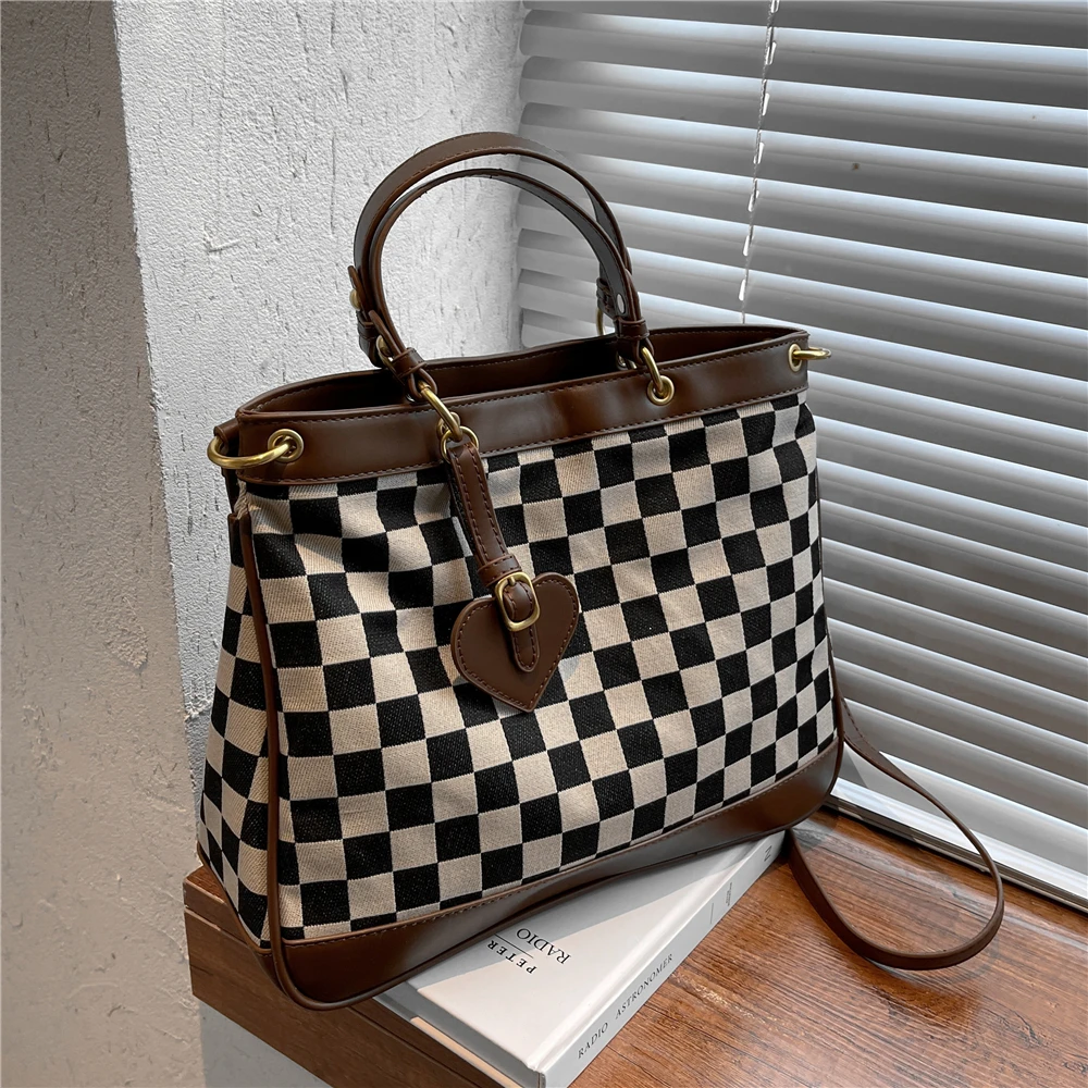 Burminsa Weaving Cloth Checkered Large Tote Handbags For Women Brand Designer Plaid Work Ladies Shoulder Crossbody Bags New 2021
Burminsa Weaving Cloth Checkered Large Tote Handbags For Women Brand Designer Plaid Work Ladies Shoulder Crossbody Bags New 2021
