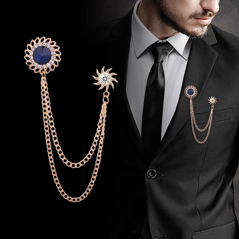 Retro Crystal Geometry Brooch Tassel Chain Lapel Pins Men's Suit Shirt Collar Fashion Jewelry Brooches for Women Accessories
Retro Crystal Geometry Brooch Tassel Chain Lapel Pins Men's Suit Shirt Collar Fashion Jewelry Brooches for Women Accessories