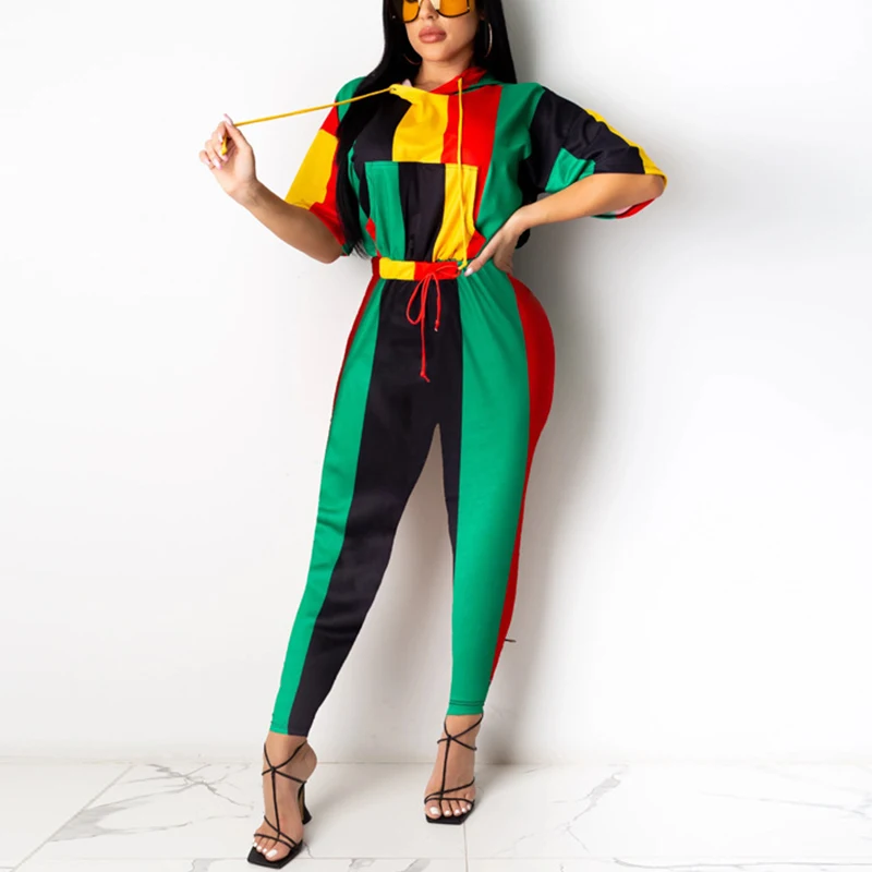 Two Piece Colorblock Suits Short Sleeve Hooded Sweatshirt Top & Slim Pants Set Tracksuits
Two Piece Colorblock Suits Short Sleeve Hooded Sweatshirt Top & Slim Pants Set Tracksuits