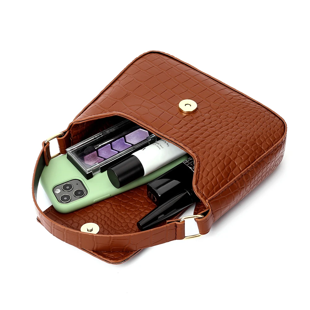 Fashion Women Handbag Alligator Pattern Top-handle Bag Female Solid Color Shoulder Phone Purse Ladies PU Leather Clutches
Fashion Women Handbag Alligator Pattern Top-handle Bag Female Solid Color Shoulder Phone Purse Ladies PU Leather Clutches