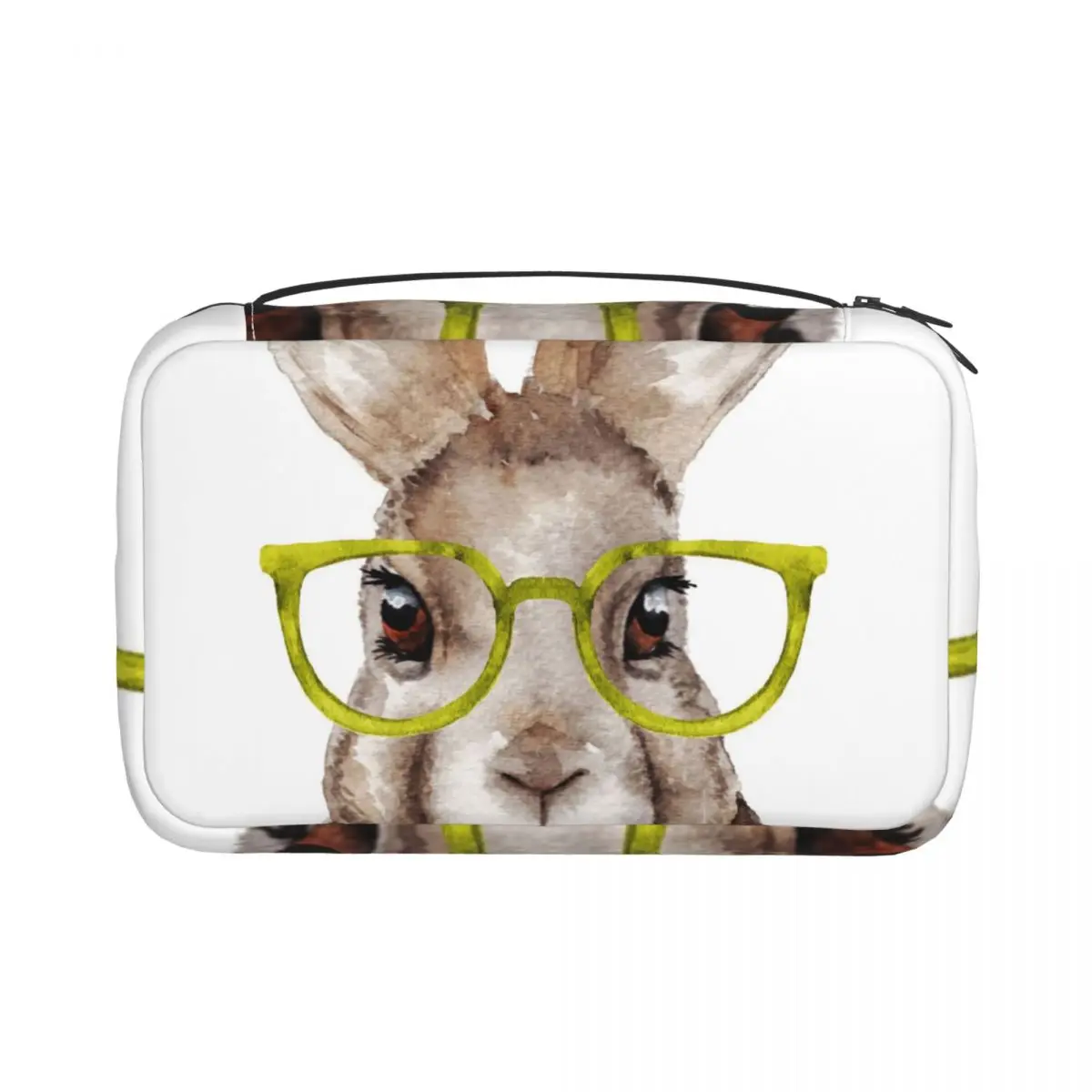 Storage Watercolor Portrait Of Rabbit Glasses Partition Storage Bag Personal Hygiene Bag 
Storage Watercolor Portrait Of Rabbit Glasses Partition Storage Bag Personal Hygiene Bag