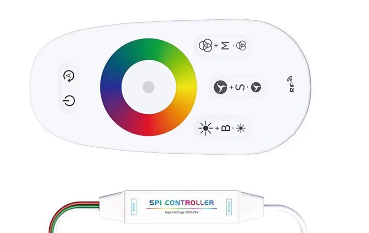 2.4G RF Touch Screen LED RGB SPI Controller DC5-24V Mini Full Color SPI Controller WS2812 2813 2815 Pixels Strip Remote Dimmer
2.4G RF Touch Screen LED RGB SPI Controller DC5-24V Mini Full Color SPI Controller WS2812 2813 2815 Pixels Strip Remote Dimmer