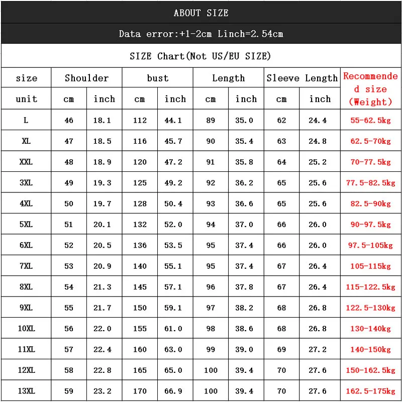 Winter Jacket For Men Winter Large size L-12XL 13XL Loose Hooded Warm coat, Men's Black jacket
Winter Jacket For Men Winter Large size L-12XL 13XL Loose Hooded Warm coat, Men's Black jacket