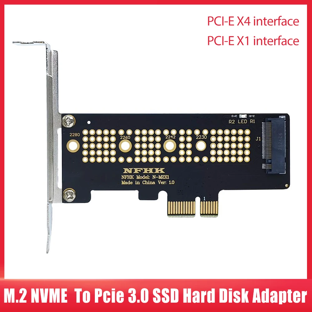 M.2 NVMe SSD to PCI-E 3.0 X1 X4 Adapter Card M Key Interface Card Desktop Hard Disk Adapter for 2230 2240 2260 2280 SSD M2
M.2 NVMe SSD to PCI-E 3.0 X1 X4 Adapter Card M Key Interface Card Desktop Hard Disk Adapter for 2230 2240 2260 2280 SSD M2