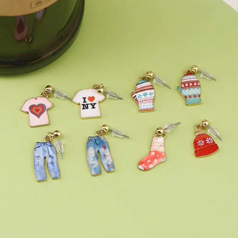 oorbellen Hat Korean Dorp Earrings For Women Clothes Pants Enamel Cute Dangle Earring Fashion Jewelry Christmas kolczyki 2019
oorbellen Hat Korean Dorp Earrings For Women Clothes Pants Enamel Cute Dangle Earring Fashion Jewelry Christmas kolczyki 2019