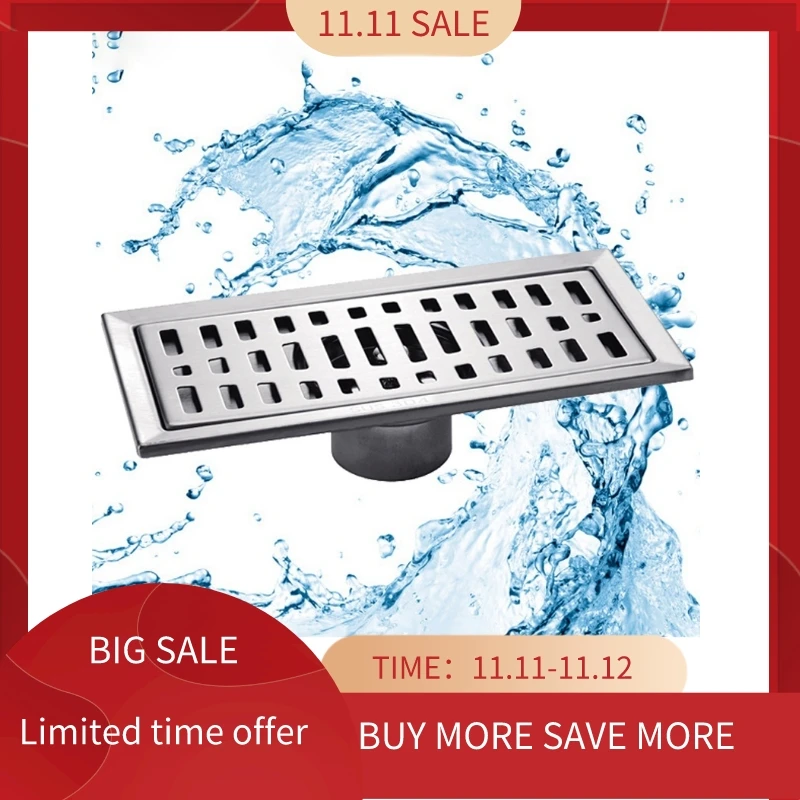 Large-Traffic Stainless Steel Bathroom Shower Square Floor Waste Grate Sanitary 20Cm X10Cm Floor Drain
Large-Traffic Stainless Steel Bathroom Shower Square Floor Waste Grate Sanitary 20Cm X10Cm Floor Drain
