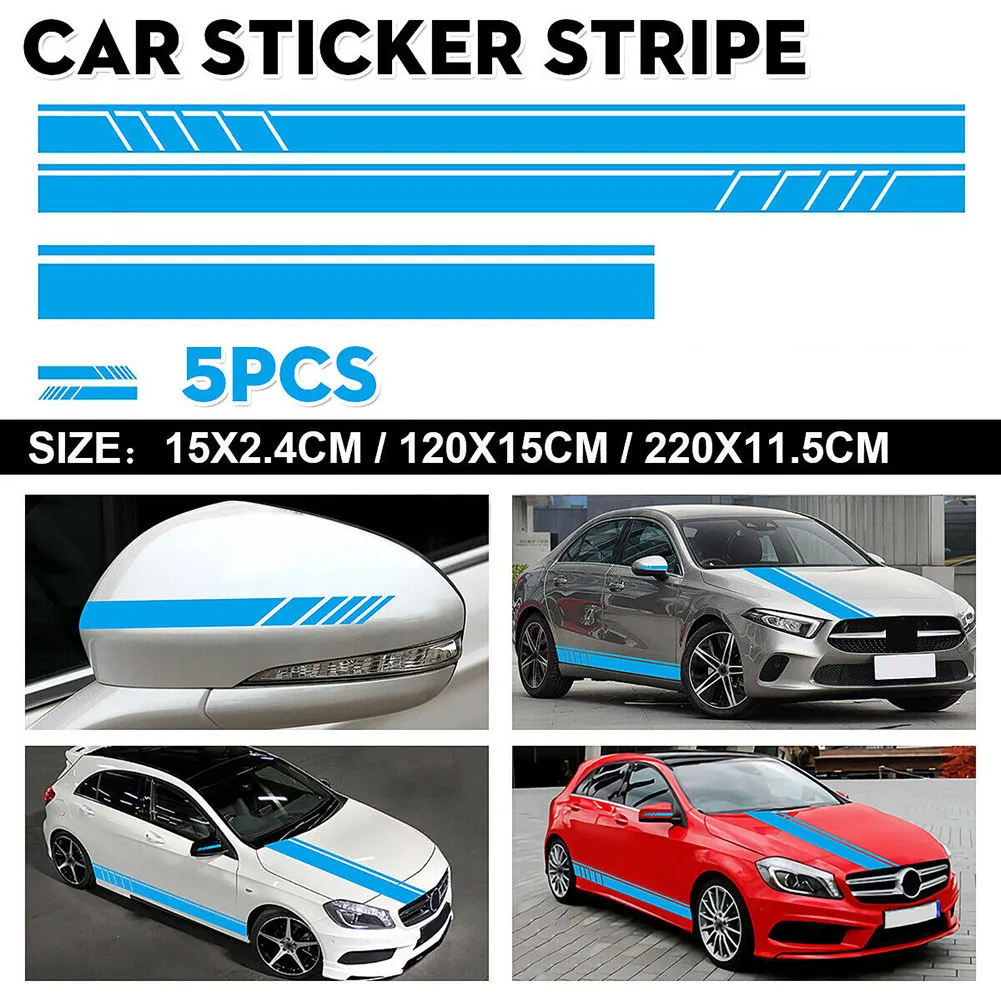 5pcs Blue Car Side Body Racing Stripe Vinyl Hood Roof Trunk Decals Sticker DIY Automotive Goods Car Accessories
5pcs Blue Car Side Body Racing Stripe Vinyl Hood Roof Trunk Decals Sticker DIY Automotive Goods Car Accessories