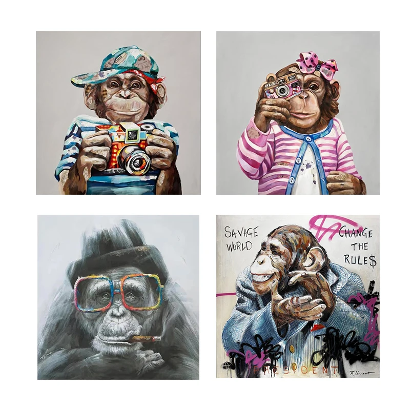 Graffiti animal wearing hat camera orangutan canvas painting posters and prints street art children's room wall home decoration 
Graffiti animal wearing hat camera orangutan canvas painting posters and prints street art children's room wall home decoration