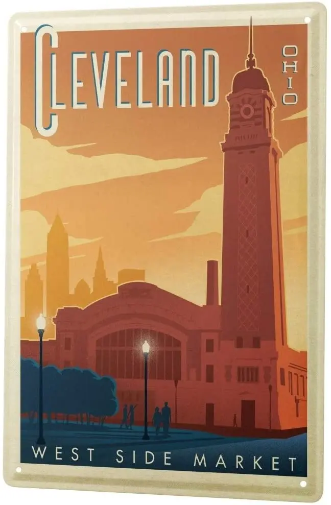 Tin Sign Metal Plate Decorative Sign Home Decor Plaques Wanderlust City Cleveland Ohio 8X12
Tin Sign Metal Plate Decorative Sign Home Decor Plaques Wanderlust City Cleveland Ohio 8X12