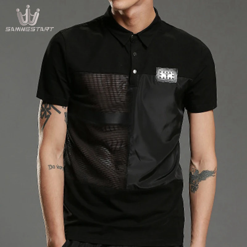 SAMWESTART Men's Polo Shirt Summer Short Sleeve Menswear Camisa Masculina Lace Buttons Turn-down Collar Black Casual Polo Shirt
SAMWESTART Men's Polo Shirt Summer Short Sleeve Menswear Camisa Masculina Lace Buttons Turn-down Collar Black Casual Polo Shirt