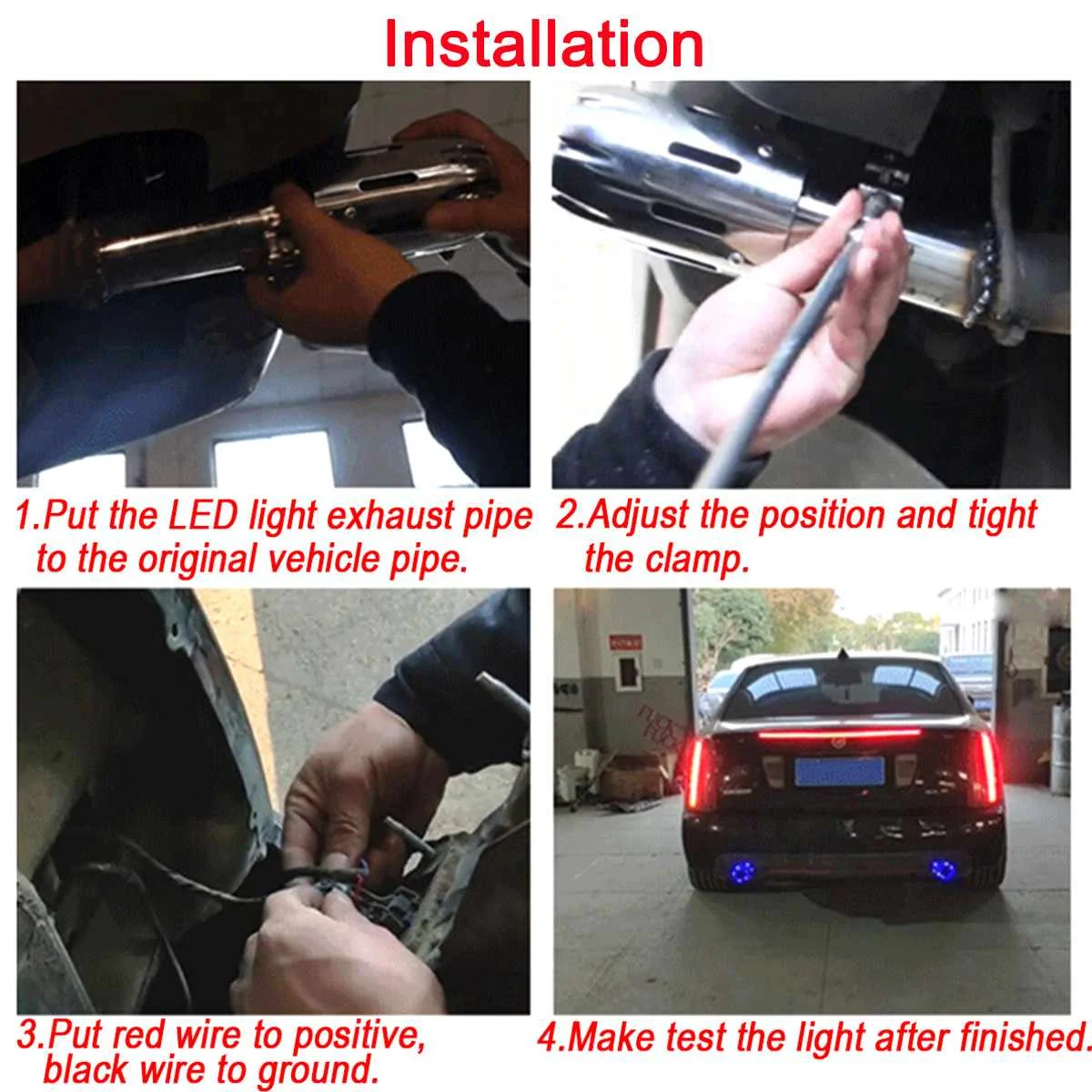 Universal Stainless Silver Exhaust Muffler Pipe Blue Red LED Light Inlet 54/63mm Outlet 76/89/101mm Car Styling Accessories
Universal Stainless Silver Exhaust Muffler Pipe Blue Red LED Light Inlet 54/63mm Outlet 76/89/101mm Car Styling Accessories