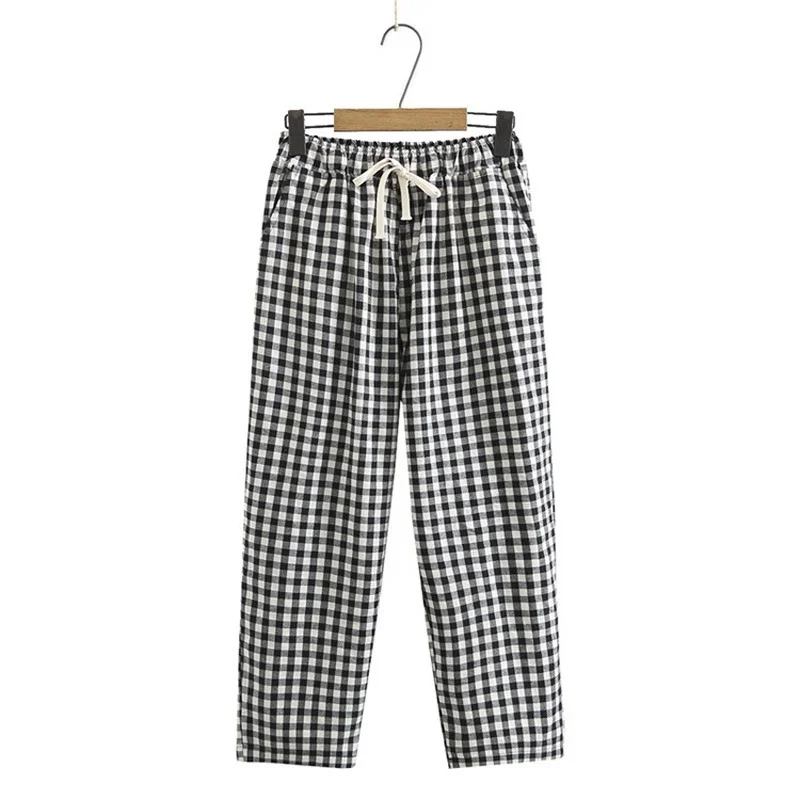 Plus Size XL-4XL Women's Straight Plaid Pants Casual Elastic Waist Simple Spring Summer Ankle Trousers 
Plus Size XL-4XL Women's Straight Plaid Pants Casual Elastic Waist Simple Spring Summer Ankle Trousers