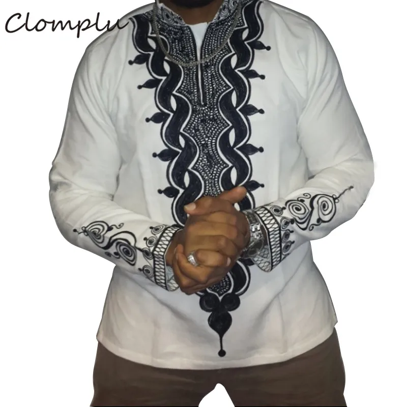 Clomplu Dashiki African Clothes Fashion Casual Printed Long Shirt African Dashiki Men Traditional White Tops Plus Size
Clomplu Dashiki African Clothes Fashion Casual Printed Long Shirt African Dashiki Men Traditional White Tops Plus Size